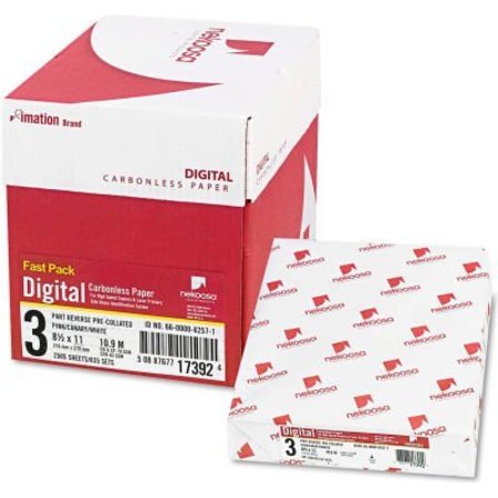 NEKOOSA COATED PRODUCTS Nekoosa Fast Pack Digital Carbonless Paper - NEK - 8-1/2 x 11 - Pink/Canary/White - 2500 Sheets 17392